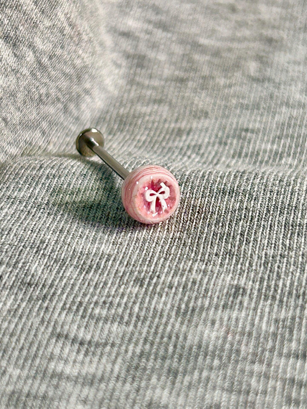 Handcrafted Titanium Dark Coquette Eyeball Piercing | Pastel Goth Labret Stud - Crux Jewelry product image 5
