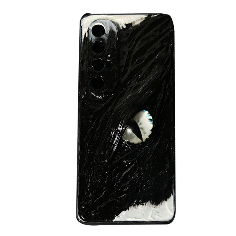 "Abyssal Watcher" Custom 3D Black Texture Phone Case | Choose Your Eye Style - Crux Jewelry product image 4