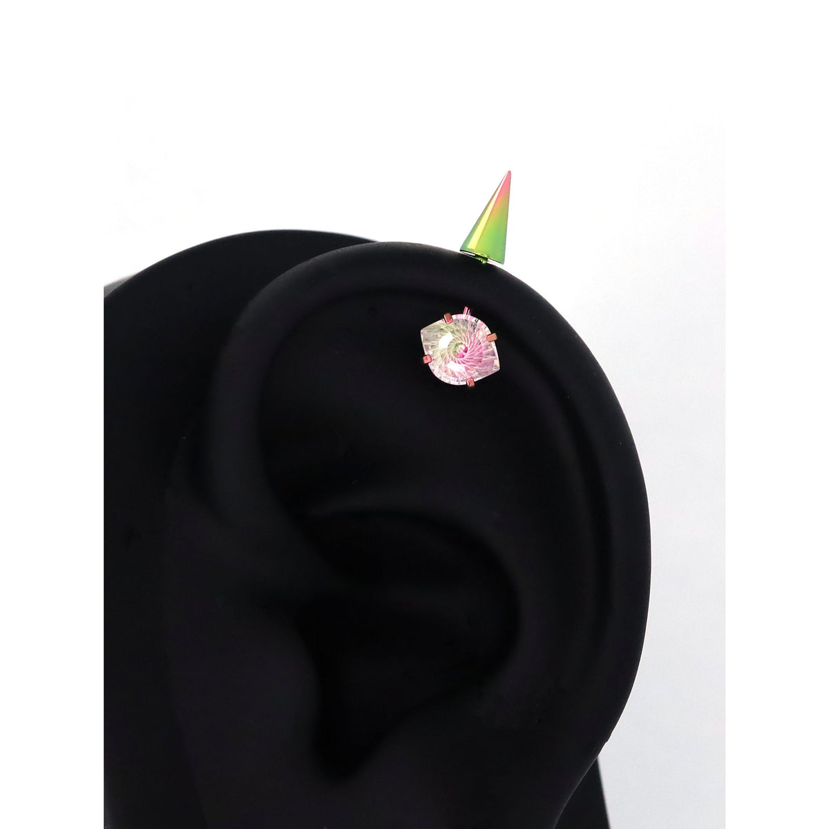 The Glacier Devil's Eye - Titanium Cartilage & Helix Stud - Crux Jewelry product image 5