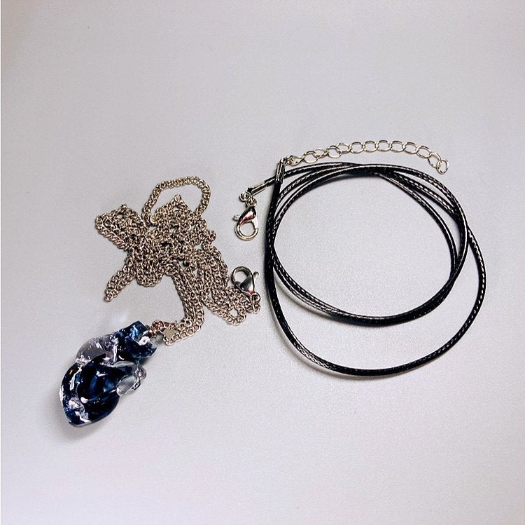 "Corrupted Soul" Black Smoke Anatomical Heart - Ink Wash Resin - Crux Jewelry product image 4