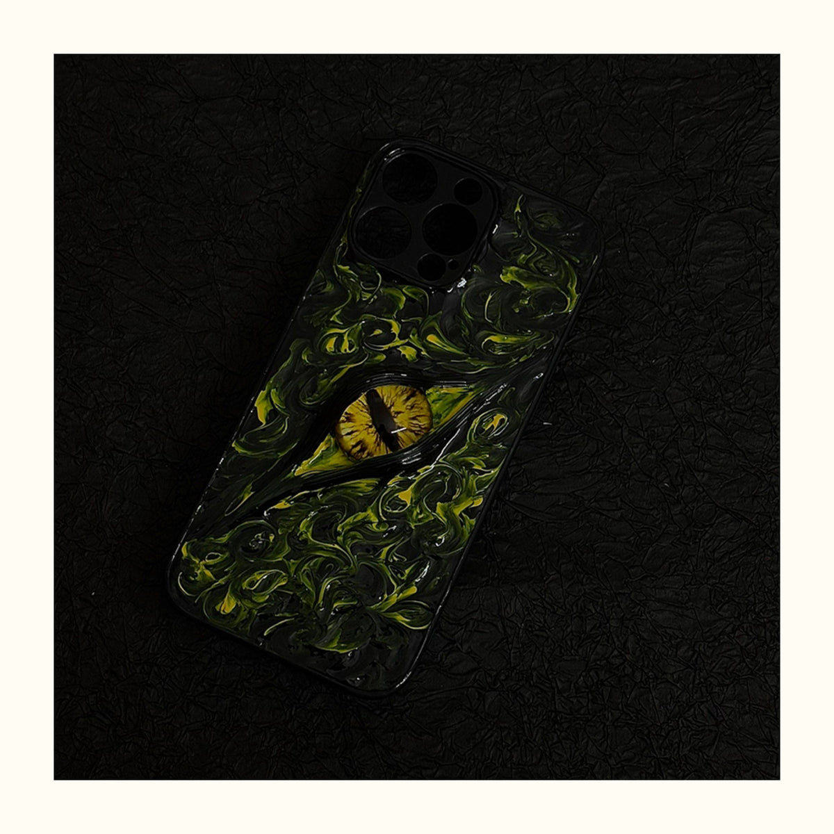 "Elemental Chaos" Marbled Dragon Eye 3D Phone Case | Swirling Texture Resin Cover - Crux Jewelry product image 8