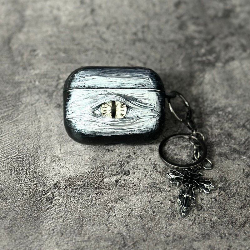 "Pocket Monster" 3D Multi-Eye AirPods Case | Handmade Horror Gore & Glow Texture Cover - Crux Jewelry product image 8