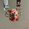 Industrial Grunge "Mutant" Third Eye Doll Choker - Red Wire & Large O-Rings - Crux Jewelry product image 1