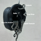 The "Abyss" Collection | Deep Sea Kraken & Tentacle Earrings Stack - ear and cartilage jewelry 2