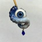 Cthulhu Eye – Pupil Detail Octopus Tentacle Earrings in Sky & Teal Blue - Crux Jewelry product image 2