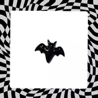 Hallowmas - Dark Gothic Bat Internally Threaded Stainless Steel Lip Ring - Crux Jewelry product image 1