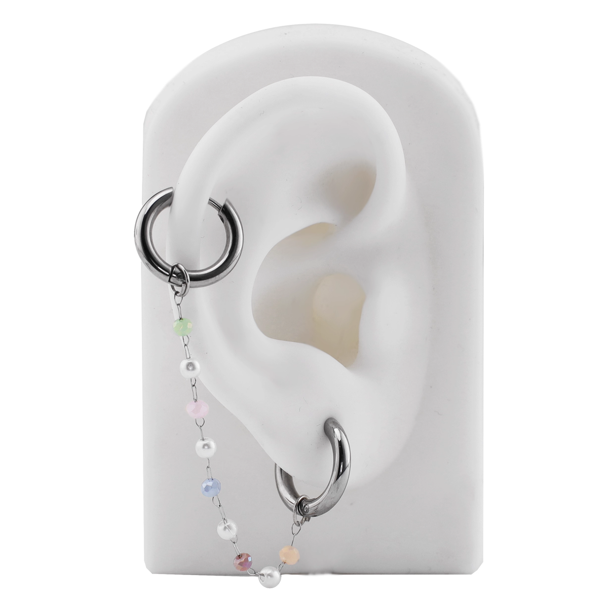 Macaron Color Ball Ear Chain - product overview
