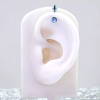 Opal Demon Spike Internally Threaded Titanium Cartilage Studs - Pink