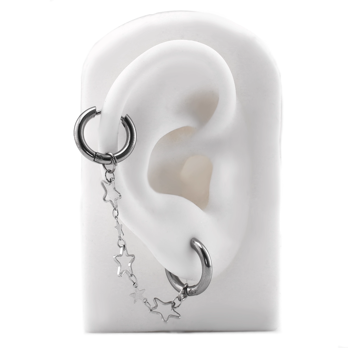 Openwork Pentagram Y2K Ear Chain - product image 3