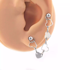 Openwork Heart Ear Chain - product image 2
