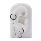 Openwork Heart Ear Chain - product overview