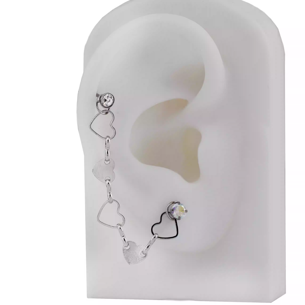 Openwork Heart Ear Chain - product image 3