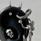 The "Dark Necromancer" Gothic Ear Stack Set - Skulls, Crosses & Tentacle Earrings Sets - ear and cartilage jewelry 2