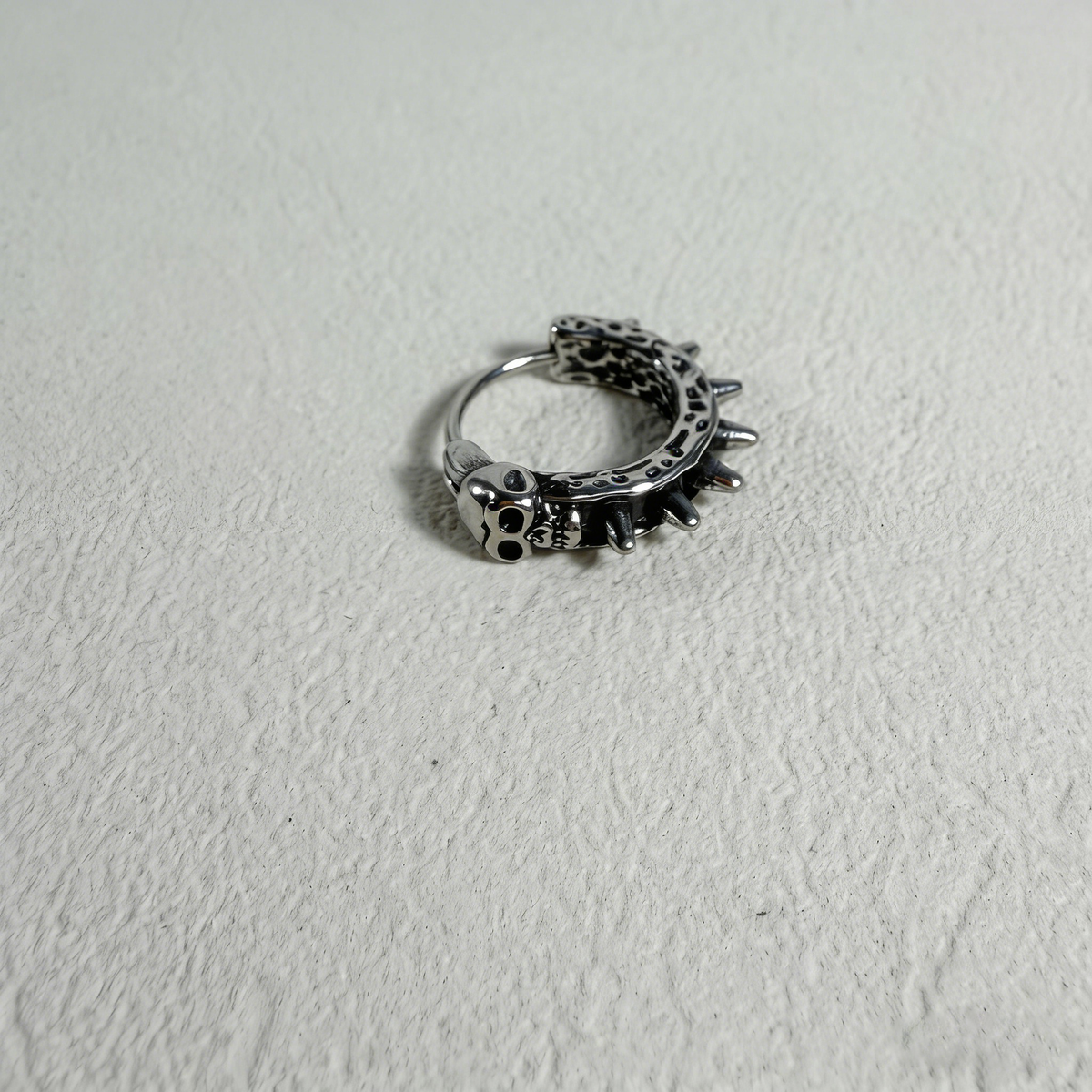 Heavy Metal Skeleton Ear Stack | Rock Hand, Tentacle & Spiked Skull Earrings Set - Crux Jewelry product image 6