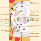 Applejack ear curation set with labeled jewelry components