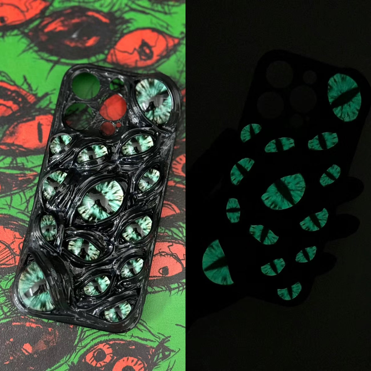 Eldritch Skin: The Watcher - 3D Cthulhu Eyeball Case(6 Glow Styles) - Crux Jewelry product image 7