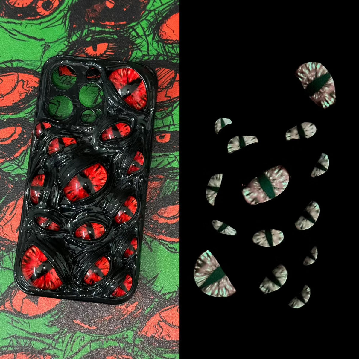 Eldritch Skin: The Watcher - 3D Cthulhu Eyeball Case(6 Glow Styles) - Crux Jewelry product image 2