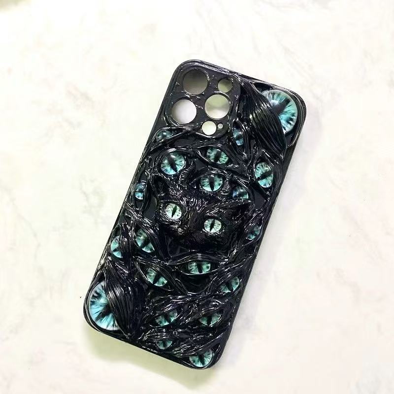 Demon Cat Eye 3D Gothic Phone Case Series Glow-in-the-Dark - Crux Jewelry product image 5