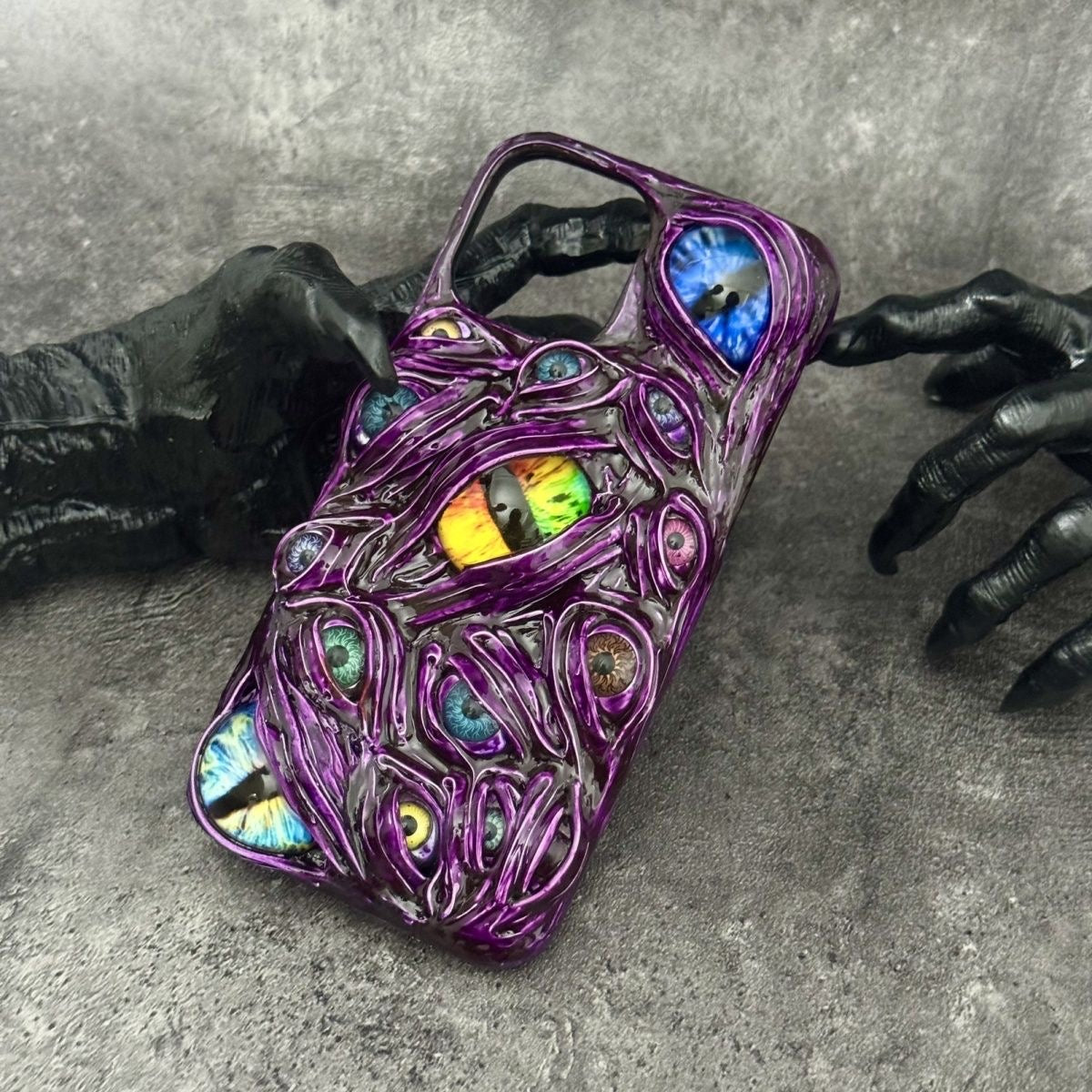 "Thousand Eyes" Cthulhu Monster 3D Phone Case | Textured Creepy Cute Cover - Crux Jewelry product image 4