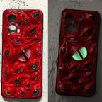 "Prismatic Void" 3D Slime Phone Case | Holographic Dragon Eye & Wet Texture Art - Crux Jewelry product image 4