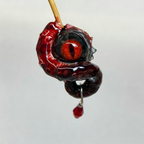 Cthulhu Eye – Vertical Pupil Octopus Tentacle Earrings in Deep Red - Crux Jewelry product image 2