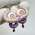 Mystic Star Cthulhu Eye – Purple Tentacle Earrings - Crux Jewelry product image 2