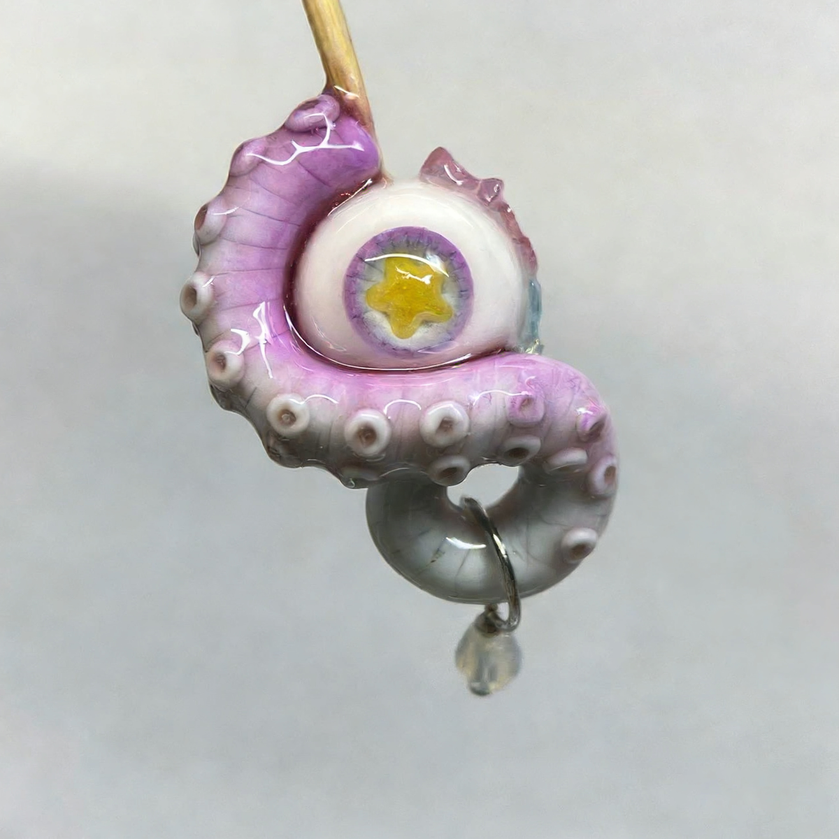 Mystic Star Cthulhu Eye – Purple Tentacle Earrings - Crux Jewelry product image 3