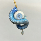 Celestial Cross Cthulhu Eye – Blue Tentacle Earrings - Crux Jewelry product photo