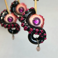 Gothic Heart of the Abyss – Cthulhu Eye Tentacle Earrings - Crux Jewelry product image 1