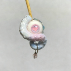 Cthulhu Eye – Heart Detail Octopus Tentacle Earrings in Blue & Pink - Crux Jewelry product image 2