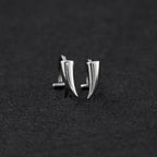 CRUX - Pair Of Vampire Fang Gothic Hoop - CRUX - Pair Of Vampire Fang Gothic Hoop - 8mm
