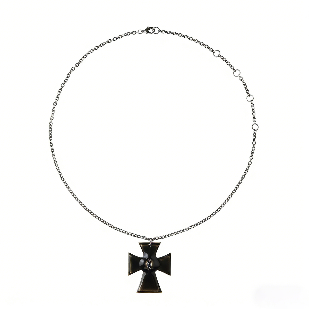 The "Crux" Pendant - Hyper-realistic Eye Cross Necklace | Gothic Occult Jewelry - Crux Jewelry product image 2
