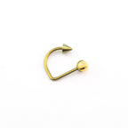 16G Opal Spike Titanium U-Ring | Lip Helix Cartilage Ear Stud - Light Yellow