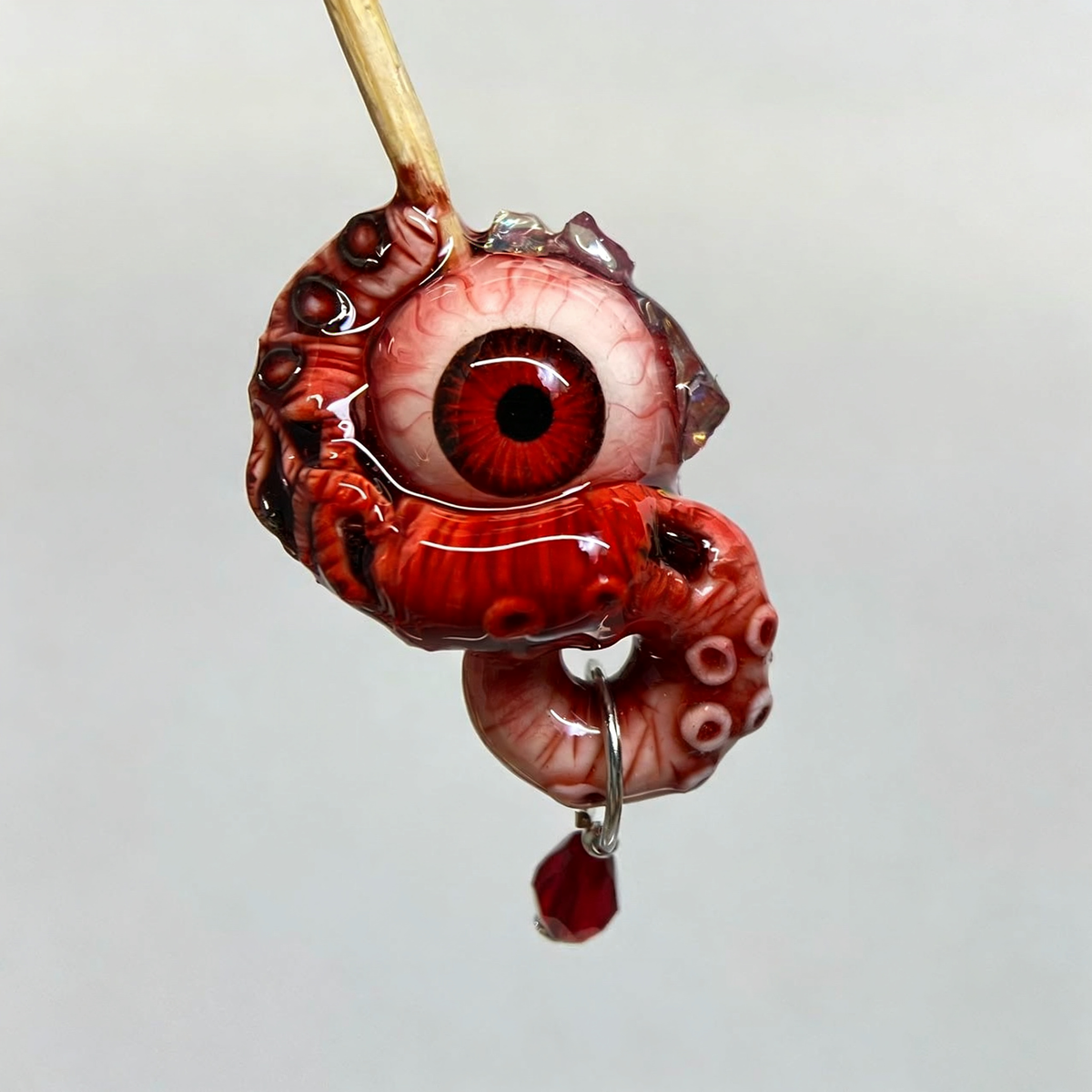 Demon’s Gaze Tentacle Eyeball Dangle Earring - Crux Jewelry product image 1