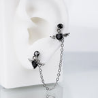 Double CZ Wing Stainless Steel Ear Chain - product image 2