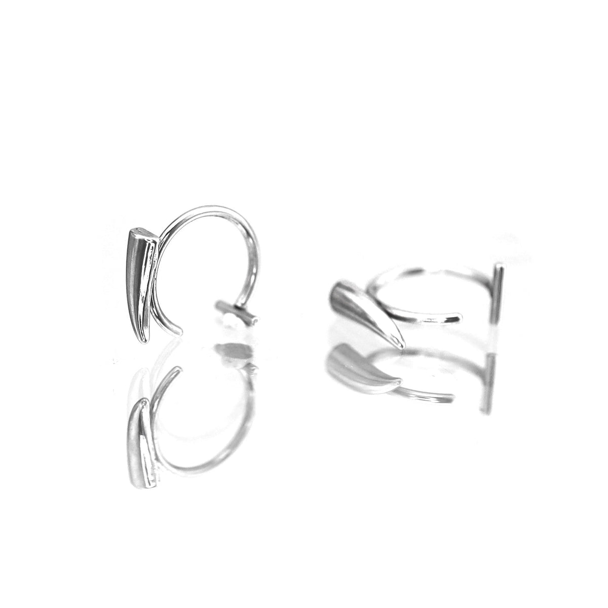CRUX - Pair Of Vampire Fang Gothic Hoop - CRUX - Pair Of Vampire Fang Gothic Hoop - 8mm