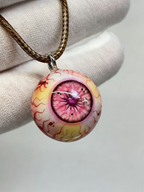 Crimson Pact Glitter Eye Necklace | Handcrafted Dark Fantasy Gothic Accessory（1PCS） - Crux Jewelry product image 4