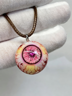 Crimson Pact Glitter Eye Necklace | Handcrafted Dark Fantasy Gothic Accessory（1PCS） - Crux Jewelry product image 6