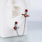 Double CZ Wing Stainless Steel Ear Chain - product image 4