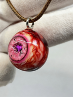 Crimson Pact Glitter Eye Necklace | Handcrafted Dark Fantasy Gothic Accessory（1PCS） - Crux Jewelry product image 3