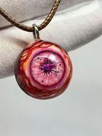 Crimson Pact Glitter Eye Necklace | Handcrafted Dark Fantasy Gothic Accessory（1PCS） - Crux Jewelry product image 2