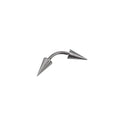 ASTM F-136 Titanium Gradient Oversized Spike Piercing | Edgy Punk Eyebrow Ring & Cartilage Stud - Sliver