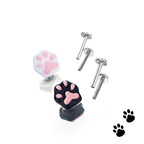 Paws & Purrs - Cute Kitten Claw Resin Flat-Back Ear/Lip Stud - product overview