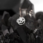 Hallowmas - Engraved Pumpkin Head Titanium Ear Studs - Yellow