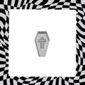 Hallowmas - Mischief Coffin Cross with Zirconia Gemstone - product overview