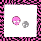Hallowmas - Sweetheart Skeleton Titanium Ear Studs - product overview