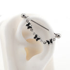 Black Oil Slick Gothic Butterfly Earring Set - product image 3
