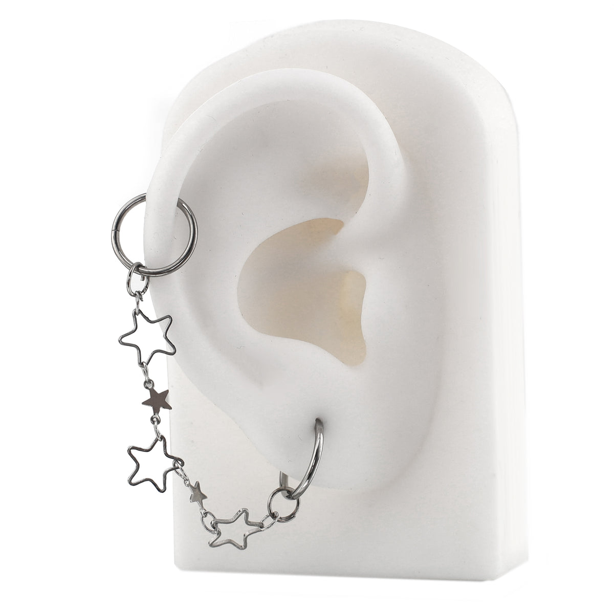 Openwork Pentagram Y2K Ear Chain - product image 5
