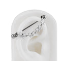 White CZ Butterfly Ear Chain - product overview