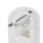 White CZ Butterfly Ear Chain - product overview